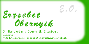 erzsebet obernyik business card